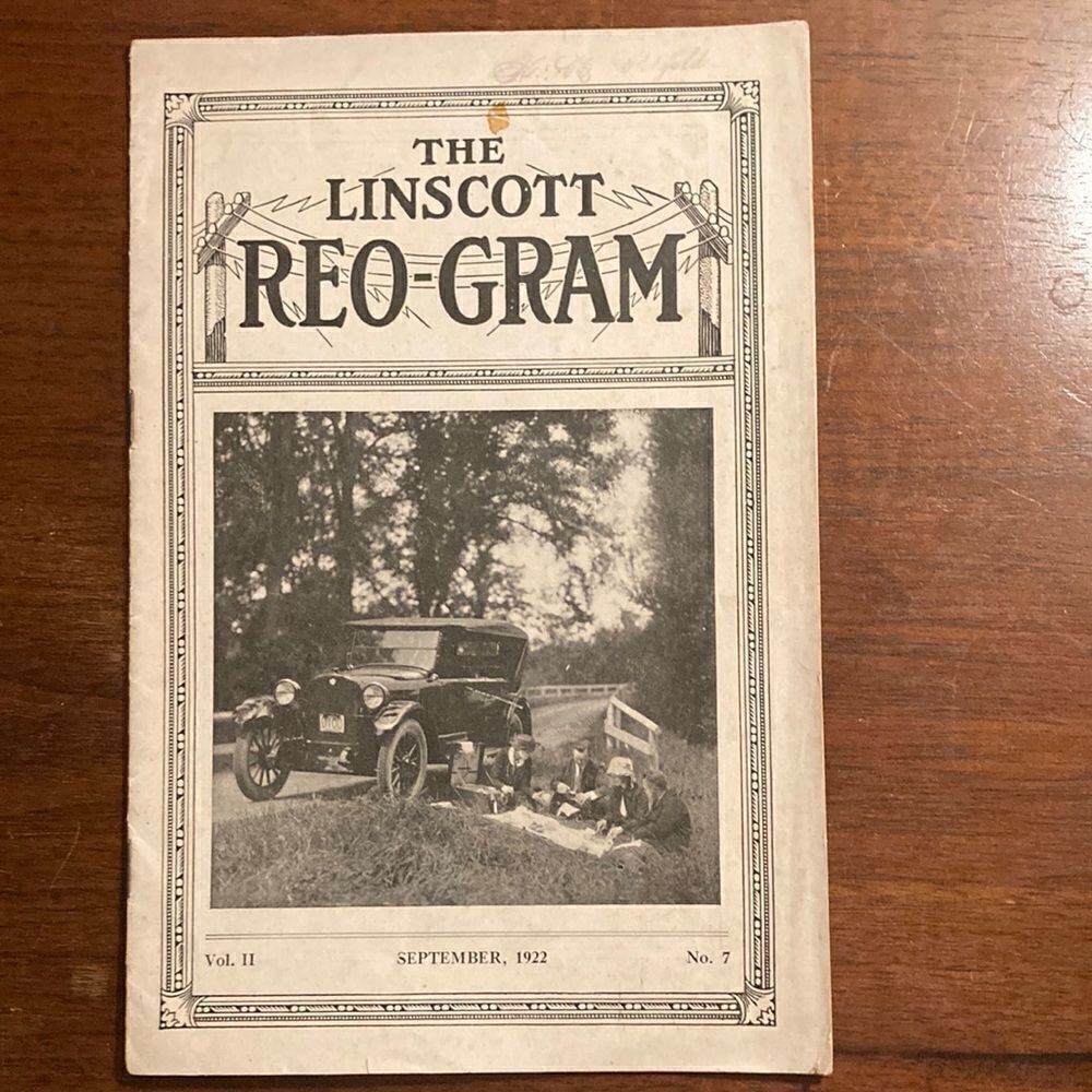 Vintage The Linscot REO-GRAM 1922 Vol. 2 No. 7